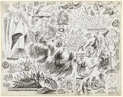 Untitled (Sheet of Studies) Jackson Pollock